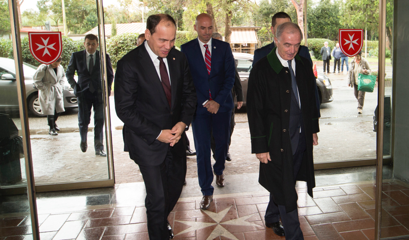 GRAND MASTER FRA’ MATTHEW FESTING RECEIVES THE PRESIDENT OF ALBANIA BUJAR NISHANI ON AN OFFICIAL VISIT