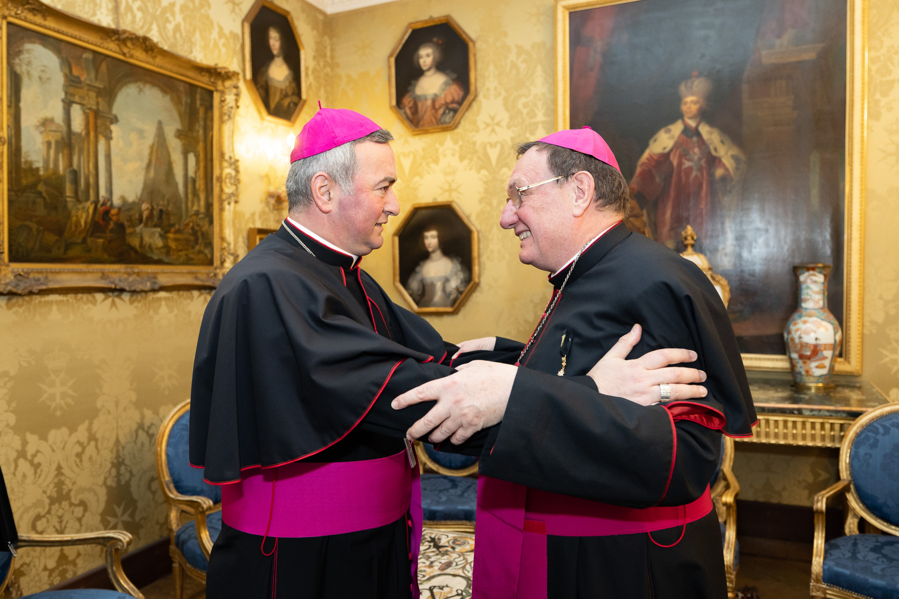 Archbishop of Tiranë-Durrës Mgr. Arjan Dodaj received by Grand Chancellor and Grand Hospitaller