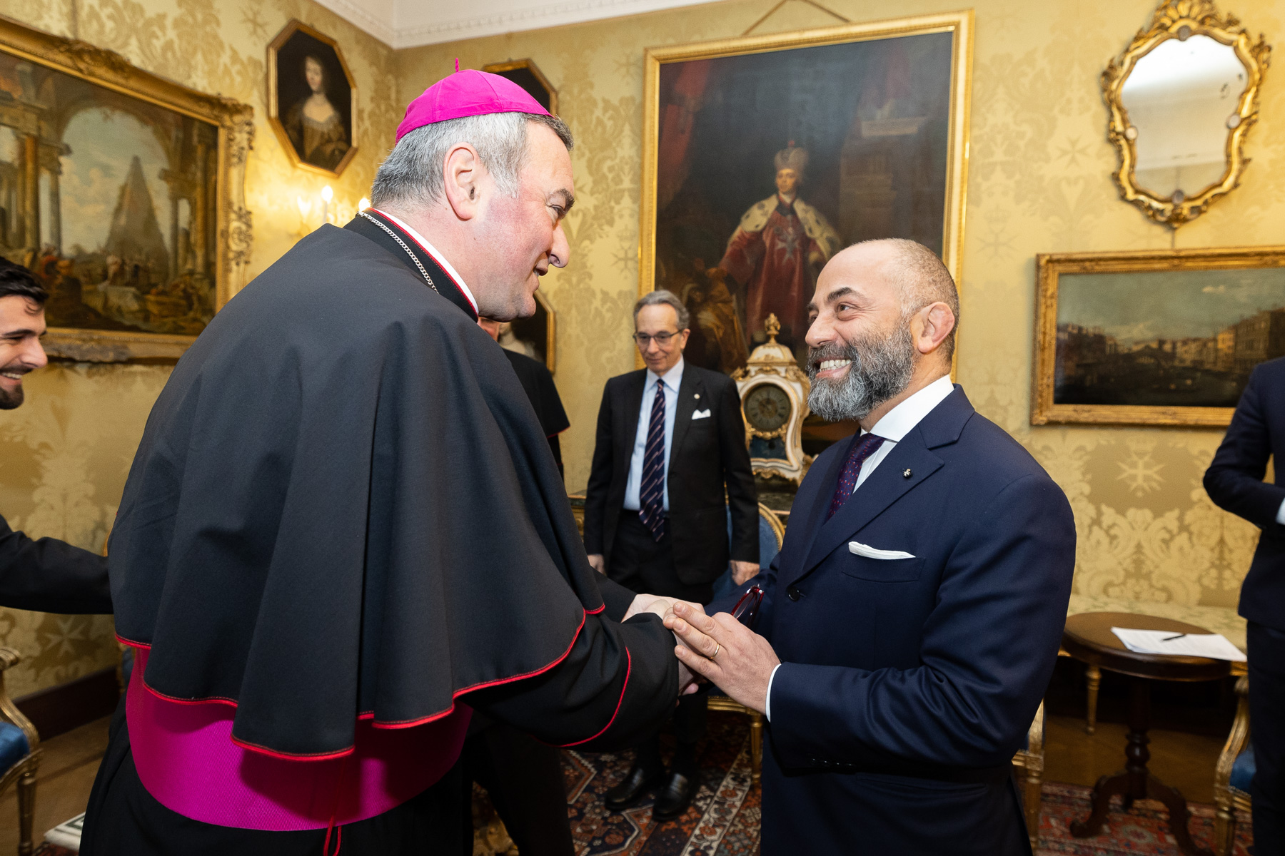 Archbishop of Tiranë-Durrës Mgr. Arjan Dodaj received by Grand Chancellor and Grand Hospitaller